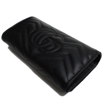 グッチ GUCCI GGマーモント 2つ折り長財布 443436 DTD1T 1000 ブラック レディース ブランド 財布画像