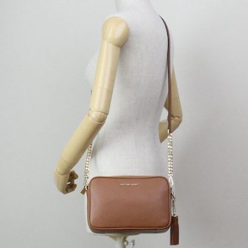 マイケル コース MICHAEL KORS GINNY ミディアム カメラバッグ 斜め掛け ショルダーバッグ 32F7GGNM8L LEATHER 230 LUGGAGE ブラウン系 レディース画像