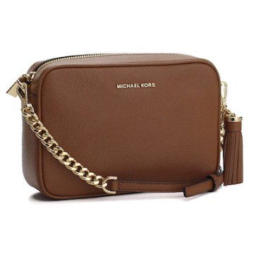 マイケル コース MICHAEL KORS GINNY ミディアム カメラバッグ 斜め掛け ショルダーバッグ 32F7GGNM8L LEATHER 230 LUGGAGE ブラウン系 レディース画像