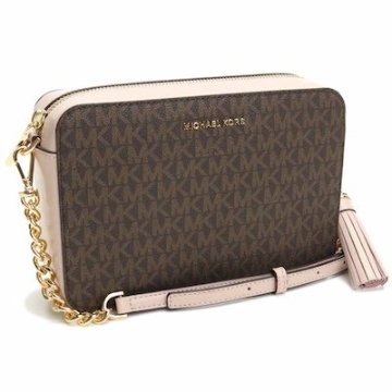 マイケル コース MICHAEL KORS JET SET 斜め掛け ショルダーバッグ 32F8GF5M2B 266 BRN/SFTPINK ブラウン系 ピンク系 レディース画像