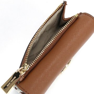 MICHAEL KORS マイケルコース GREENWICH 3つ折り財布 ブランド 財布 34S1GNME6L LEATHER 230 LUGGAGE ブラウン系画像