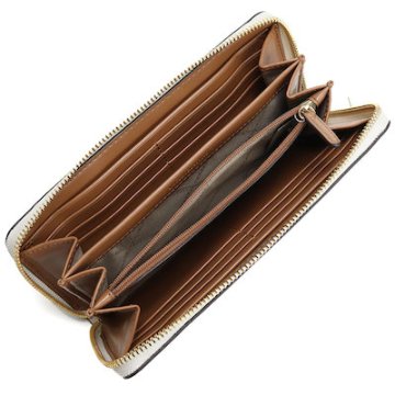MICHAEL KORS マイケルコース JET SET ラウンドファスナー長財布 ブランド財布 レディース 34H1GT9E8B 149 VANILLA-ACRN ホワイト系ブラウン系画像