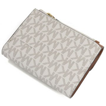 MICHAEL KORS マイケルコース GREENWICH 3つ折り財布 ブランド 財布 34S1GNME6B 149 BRN-ACORN ホワイト系ブラウン系画像