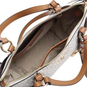 マイケル コース MICHAEL KORS NOMAD ノマド トートバッグ 30T0GNXT1B 149 VANILLA/ACRN ホワイト系 ファスナー付き トートバック チャック付き画像