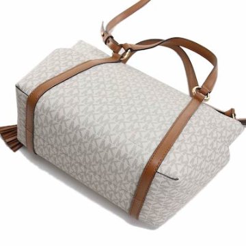 マイケル コース MICHAEL KORS NOMAD ノマド トートバッグ 30T0GNXT1B 149 VANILLA/ACRN ホワイト系 ファスナー付き トートバック チャック付き画像