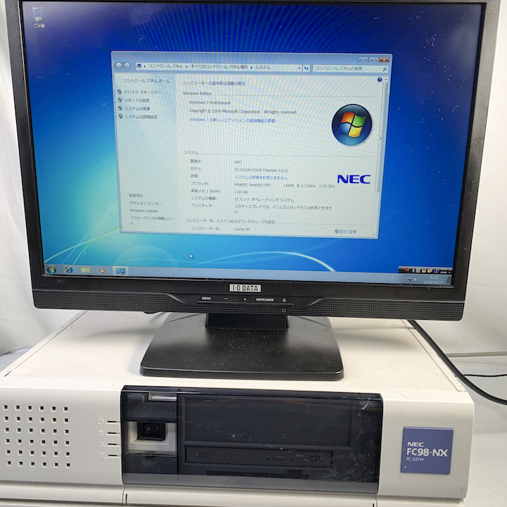 NEC FC98-NX FC-S21W model S71R5Z Windows7 Pro 32bit HDD 160GB 90日保証画像