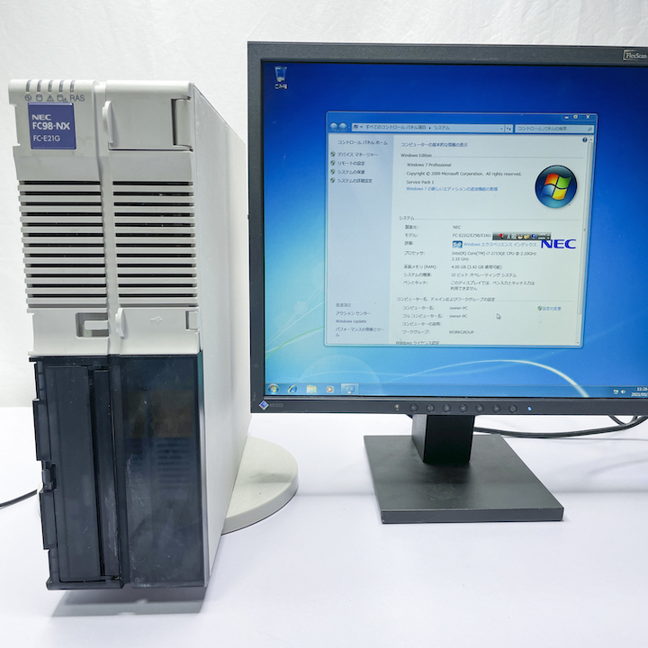 NEC FC98-NX FC-E21G model S72W6Z M Windows7 32bit SP1 HDD 320GB×2 ミラーリング機能 30日保証画像