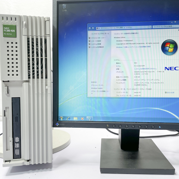 NEC FC98-NX FC-E21A model S72W4Z Windows7 32bit HDD 80GB×2 ミラーリング機能 90日保証画像