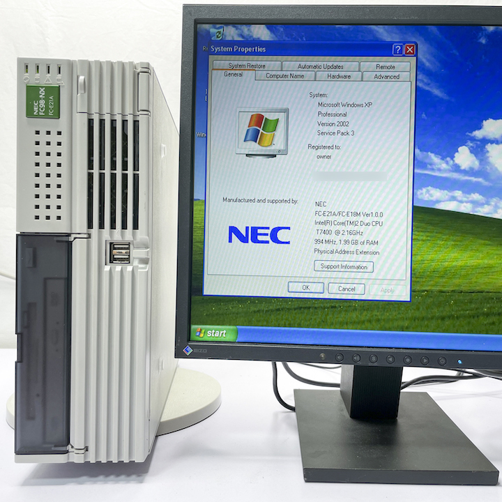 NEC FC98-NX FC-E21A model SY405Z構成 WindowsXP Pro SP3 英語版 HDD 320GB×2 ミラーリング機能 30日保証画像