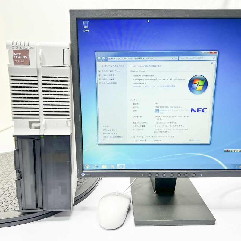 NEC FC98-NX FC-E16U model S72R4Z Windows7 SP1 32bit HDD 320GB×2 ミラーリング機能 30日保証画像