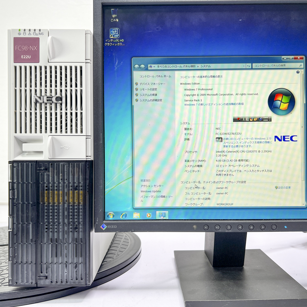 NEC FC98-NX FC-E22U-S Windows7 Pro 32bit SP3 HDD 500GB×2 ミラーリング機能 90日保証画像