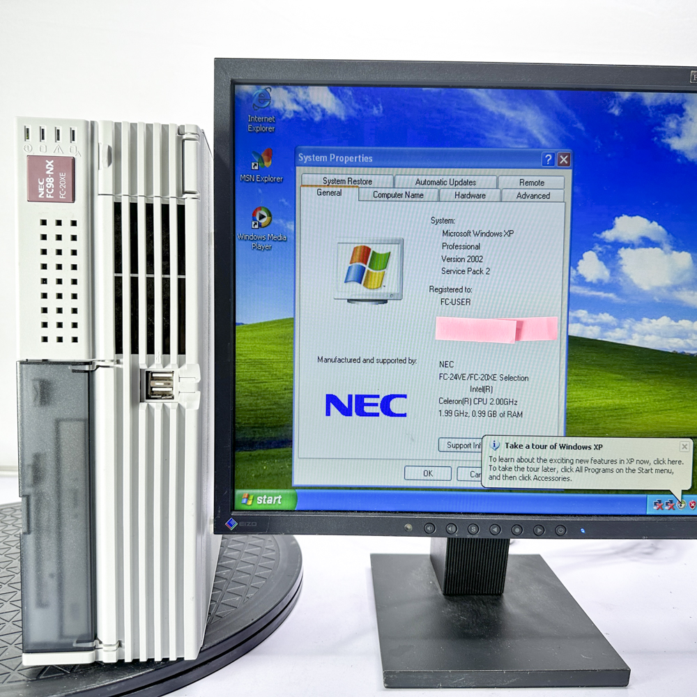 NEC FC98-NX FC-20XE model SP1ZS4EZ構成 WindowsXP 英語版 HDD 80GB メモリ1GB 90日保証画像