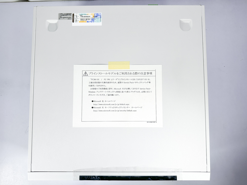 新品 NEC FC98-NX FC-D18M model S71Q5Z構成 Windows7 80GB メモリ2GB 180日保証画像