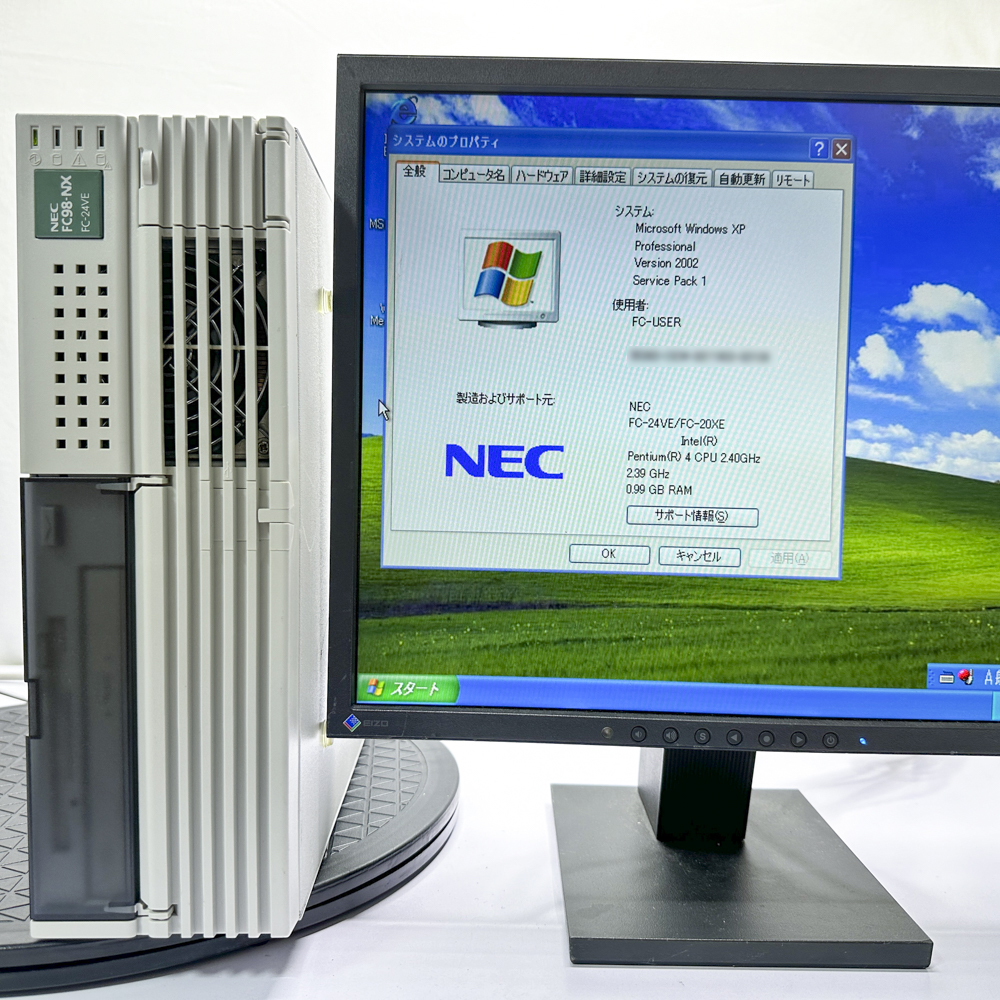 NEC FC98-NX FC-24VE model SX1ZS4ZZ WindowsXP SP1 HDD 80GB メモリ 1GB 90日保証画像