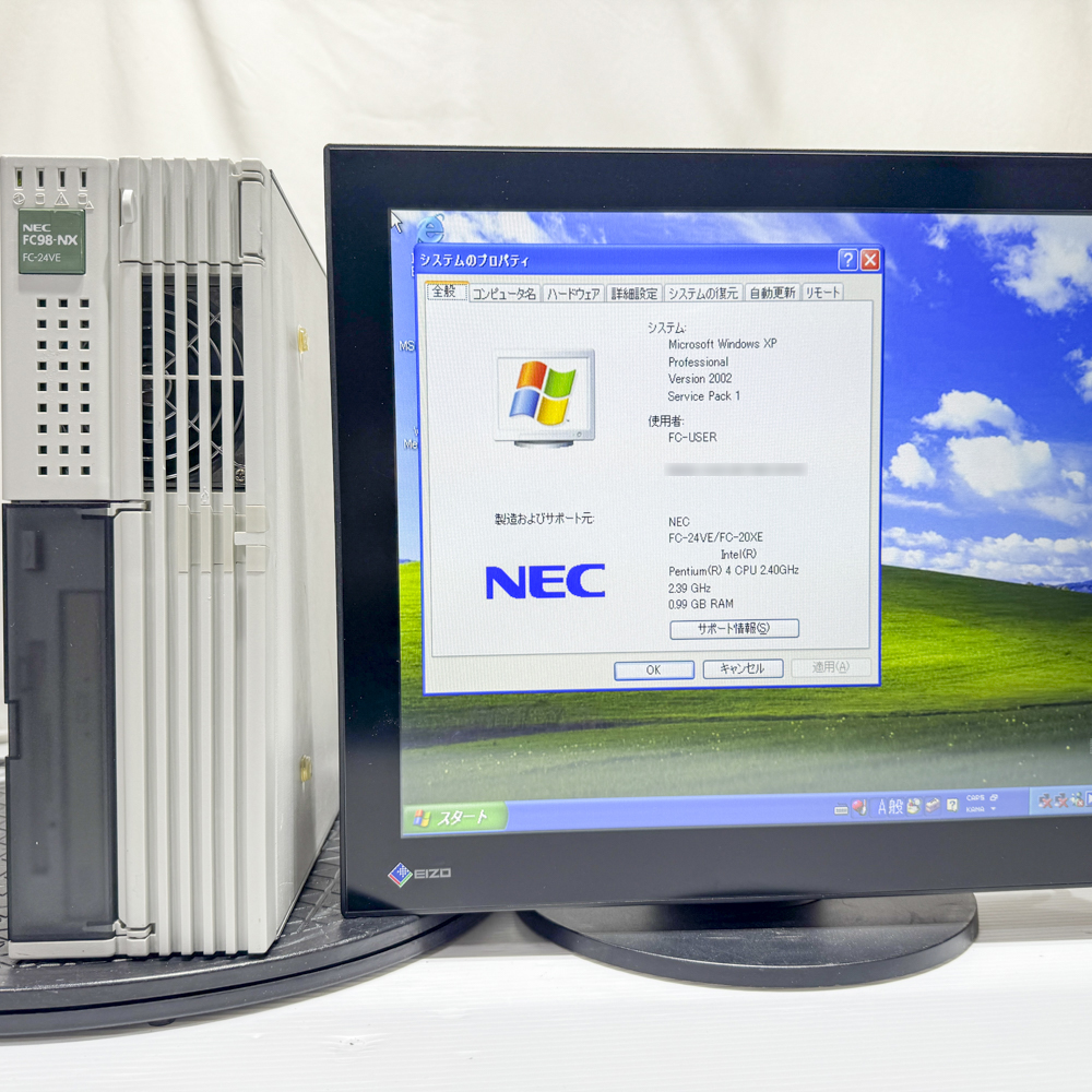 NEC FC98-NX FC-24VE model SX1ZS4ZZ構成 WindowsXP SP1 HDD 80GB 90日保証の画像