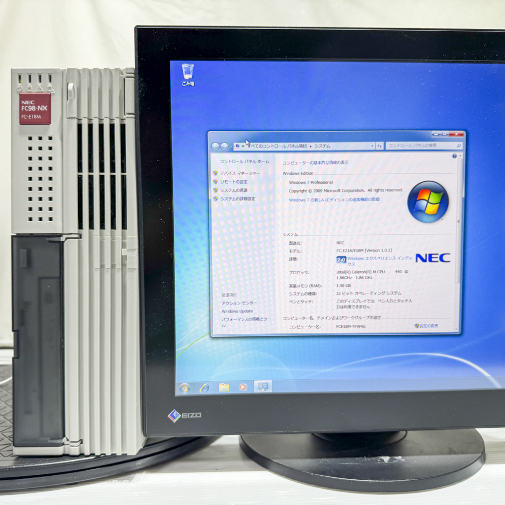 NEC FC98-NX FC-E18M model S71R4Z Windows7 Pro 32bit HDD 80GB メモリ 1GB 90日保証の画像