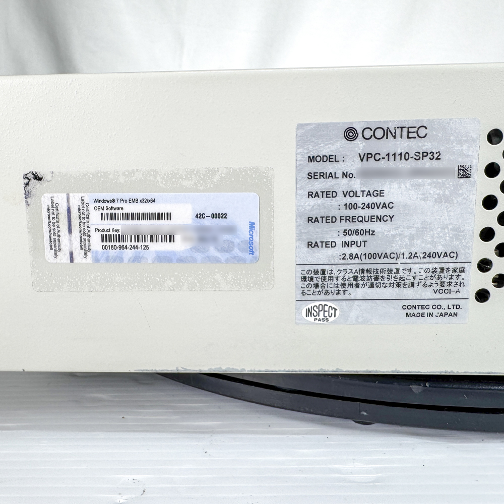 CONTEC VPC-1110-SP32 Windows7 Pro SP1 32bit HDD 500GB 90日保証の画像