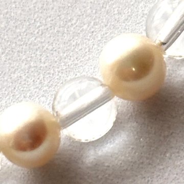 淡水パールと天然水晶のブレスレット｜上品な天然石ジュエリーの画像