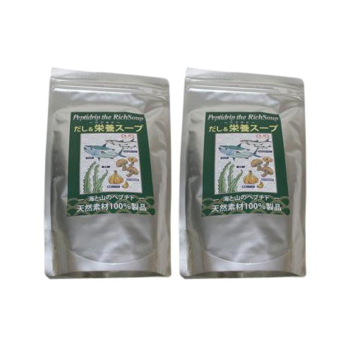 【あす着対応】【お買上特典】天然ペプチドリップ だし&栄養スープ 500g×2袋セット 【無添加　粉末】 ※送料無料（北海道･沖縄･離島除く)の画像