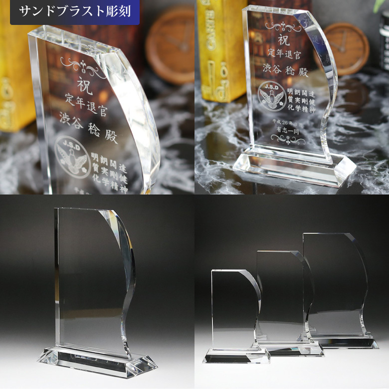 【送料無料】 盾 クリスタル ガラス 表彰 記念 楯 DP-11 名入れ 感謝状 記念品 周年記念 創立記念 退職記念 お祝い プレゼント 還暦 喜寿 金婚式 銀婚式 イベント ギフトの画像