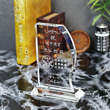 【送料無料】 盾 クリスタル ガラス 表彰 記念 楯 DP-11 名入れ 感謝状 記念品 周年記念 創立記念 退職記念 お祝い プレゼント 還暦 喜寿 金婚式 銀婚式 イベント ギフトの画像