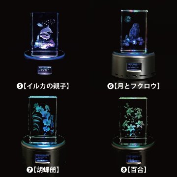 【送料無料・名入彫刻対応】　選べる 3Dクリスタル オルゴール 36曲収録 イルミネーション オーナメント プレゼント クリスマス 誕生日 結婚 プロポーズ 記念日 還暦 お祝い ホワイトデーの画像