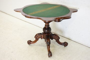 cl-3　1880年代 イギリス製 アンティーク　ビクトリアン　ウォルナット　カードテーブル　ゲームテーブル画像