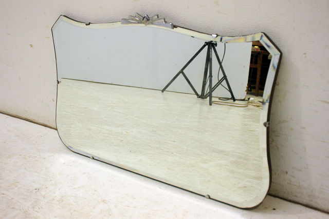 mr-1　1930年代 イギリス製 アンティーク　アールデコ　モダン　ネオクラシック　ウォールミラー　壁掛け鏡　送料無料画像