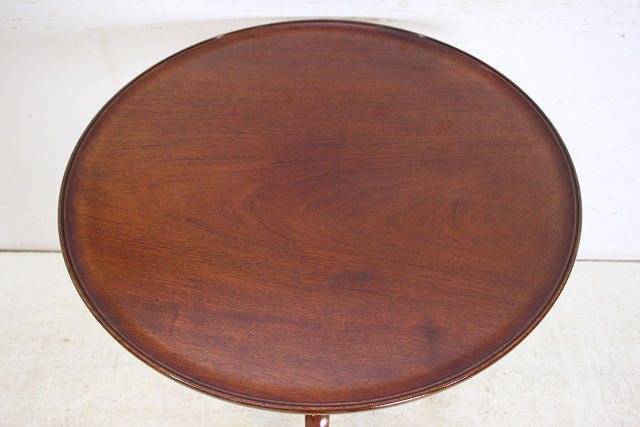 cd-1　1940年代イギリス製アンティーク　ジョージアンスタイル　マホガニー　チップトップアップテーブル　トリポッドテーブル　丸テーブル　送料無料画像