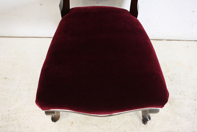 sc-16　1880年代 イギリス製 アンティーク　ビクトリア王朝時代　マホガニー　ナーシングチェア　椅子　いす　イス画像
