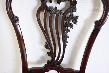 sc-16　1880年代 イギリス製 アンティーク　ビクトリア王朝時代　マホガニー　ナーシングチェア　椅子　いす　イス画像