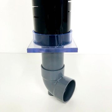アクリル３重管キット（20Ａ×65Ａ×100Ａ）（450Ｈ水槽用）（黒）（エルボピストル）ガラス・アクリル水槽兼用画像