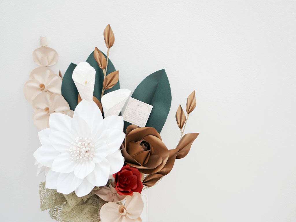 凛華 -RINKA-｜白の気品と調和のアレンジメントの画像