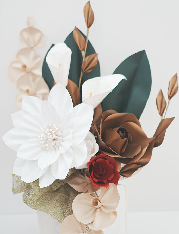 凛華 -RINKA-｜白の気品と調和のアレンジメントの画像