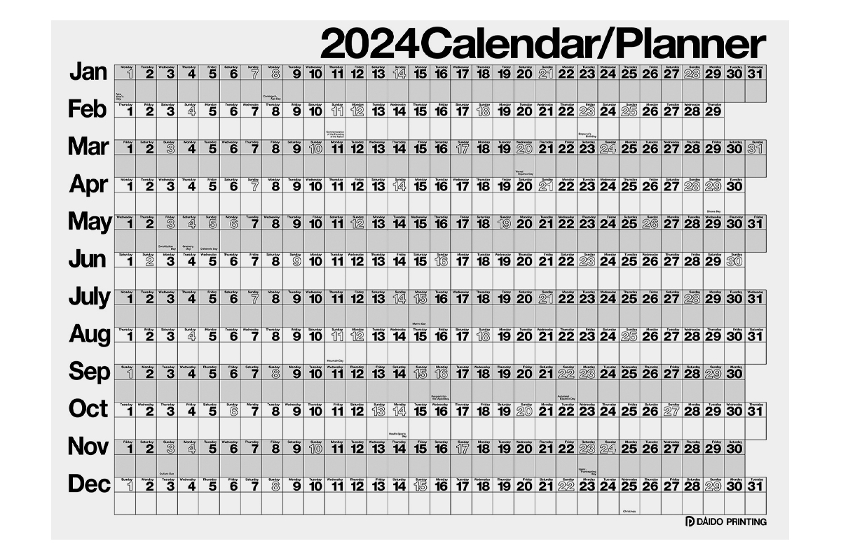 プランナーカレンダー2024画像