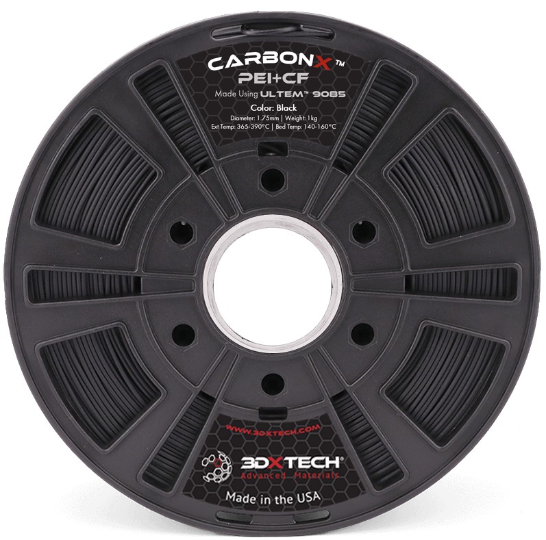 3DXTECH CarbonX™ PEI + CF [Aerospace] made using Ultem™ 9085, 1.75mm, 500g, Black画像
