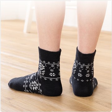 かかとツルツル靴下（花柄）の画像