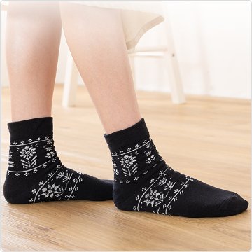 かかとツルツル靴下（花柄）の画像