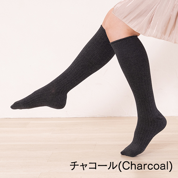 杢リブスリム 美脚着圧 ソックス（リブタイプ）の画像