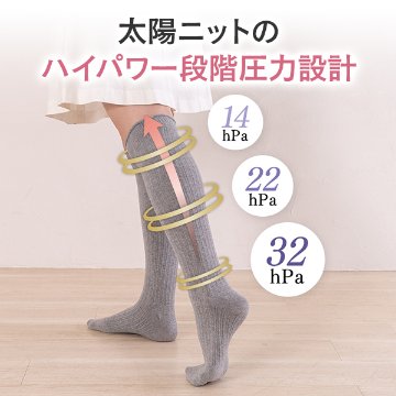 杢リブスリム 美脚着圧 ソックス（リブタイプ）の画像