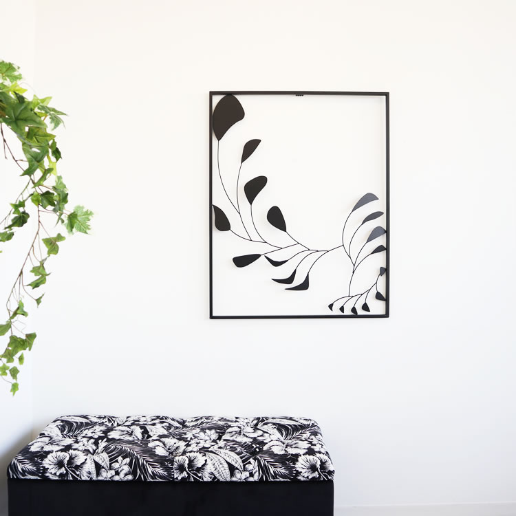 ウォールアートインテリア　アイアン壁飾り modern leafの画像