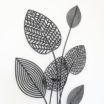 【北欧風】ウォールアートインテリア　アイアン壁飾り leafの画像