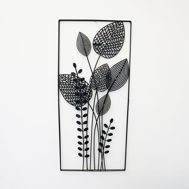 【北欧風】ウォールアートインテリア　アイアン壁飾り leaf2の画像