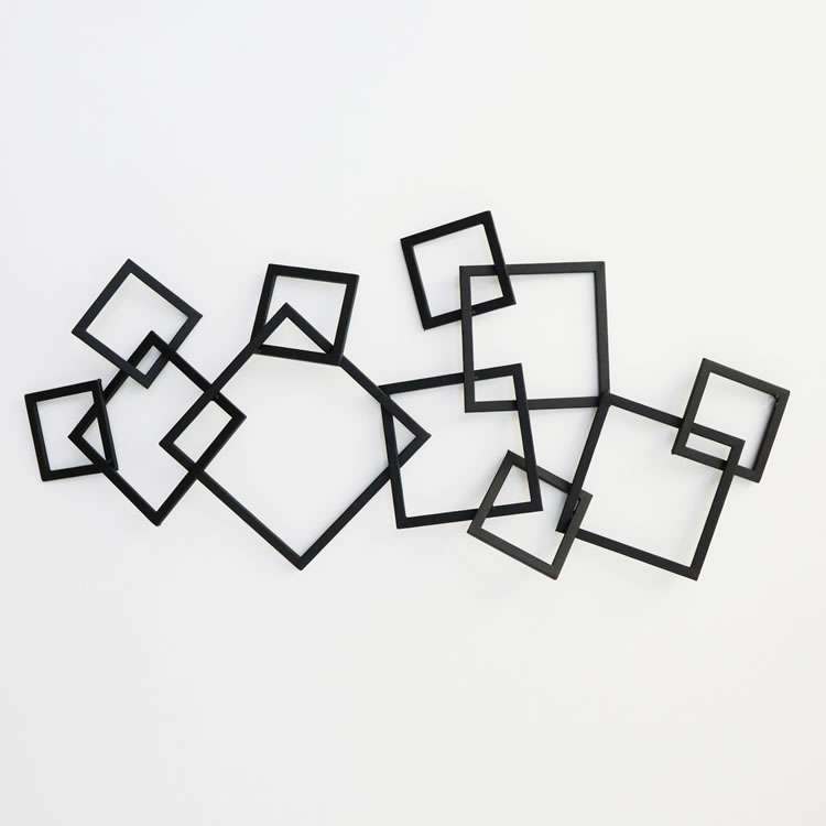 ウォールアートインテリア　アイアン壁飾り　modern squareの画像