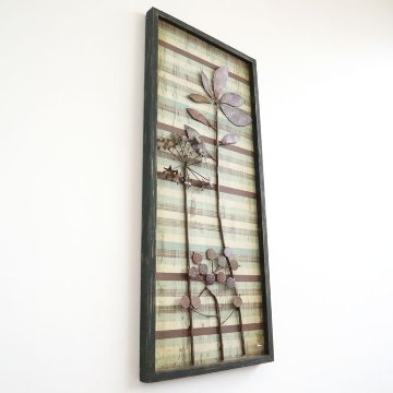 ウォールアートインテリア　アイアン壁飾り　frame leafBの画像