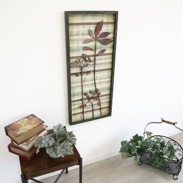 ウォールアートインテリア　アイアン壁飾り　frame leafBの画像