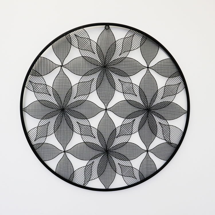 ウォールアートインテリア　アイアン壁飾り　flower circleの画像