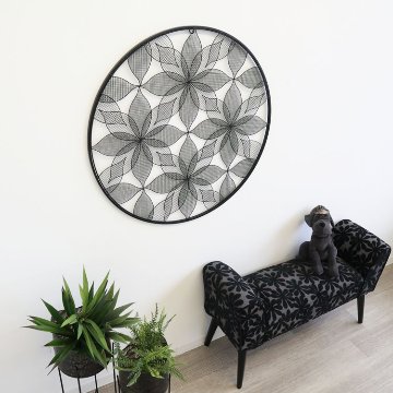 ウォールアートインテリア　アイアン壁飾り　flower circleの画像