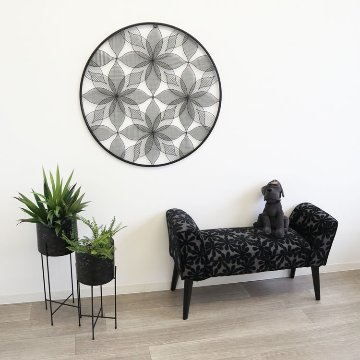 ウォールアートインテリア　アイアン壁飾り　flower circleの画像