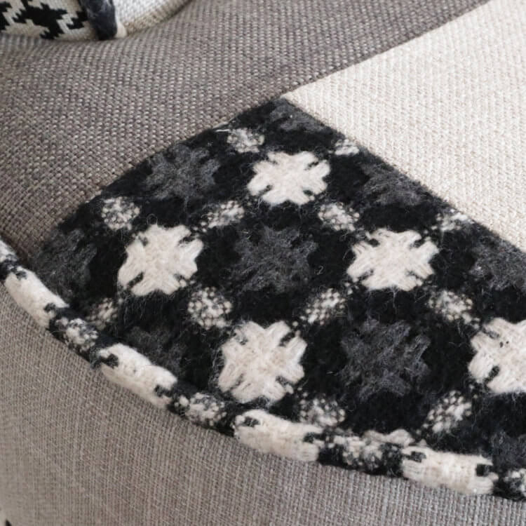 パッチワークスツール　椅子　ライトグレーの画像